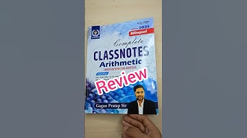 Gagan Pratap Sir Arithmetic Classnotes Review