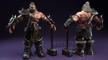 Substance Painter - 3D Game Character Development - Part 2 - WARCRAFT ORC WARRIOR (Preview)