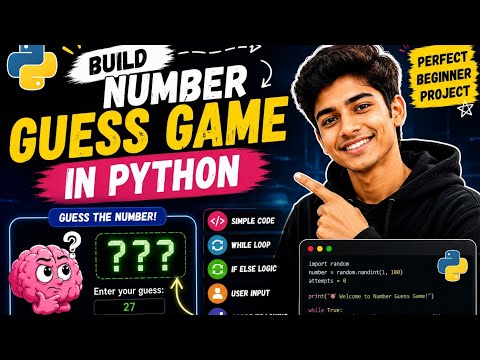 Python Number Guessing Game 🚀 | Mini Project for Beginners