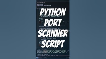 Python Port Scanner #python #javascript #cybersecurity #networking #code #coding #programming #kali