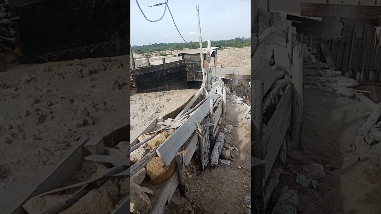 Proses pencucian pasir bangunan ( Belitung timur )