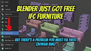 Blender Just Got Free IFC Furniture — But There's a Problem You Must Fix First (Bonsai BIM)