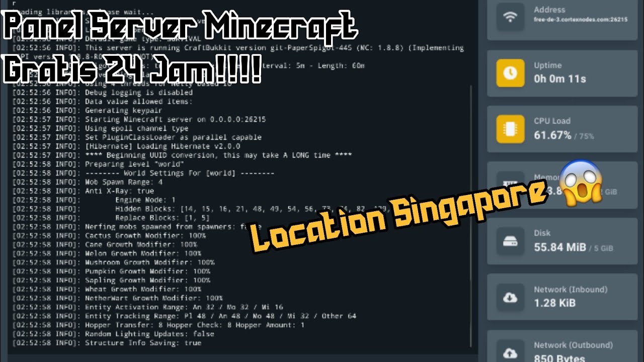 📮Cara bikin server minecraft 24/7 jam Gratis⌛!! || Part2 - YouTube