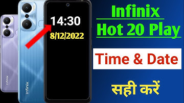 infinix hot 20 play time Sahi kaise kare / how to format 24 hours time into 12 / time date setting