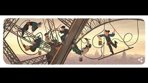 Eiffel Tower Opening Anniversary Google Doodle