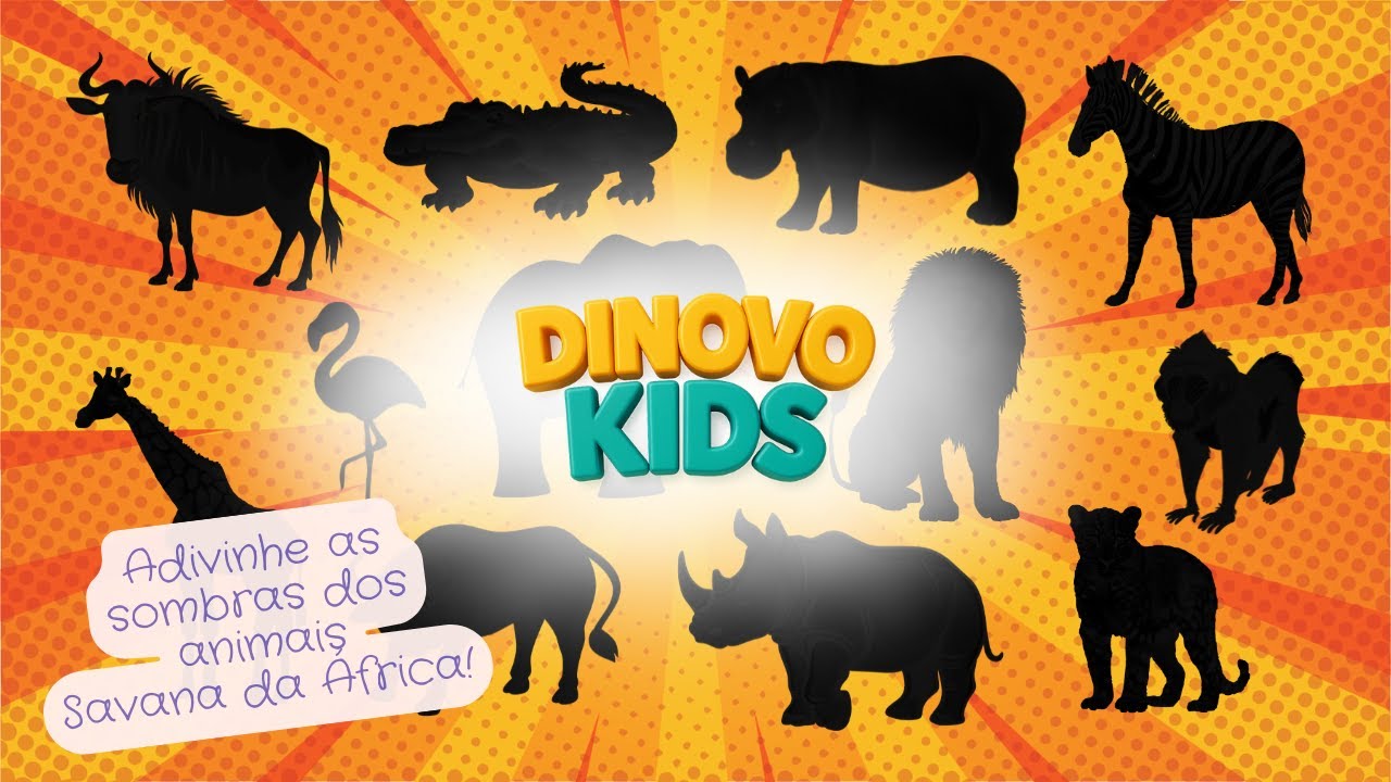 ADIVINHE AS SOMBRAS! DESCUBRA OS ANIMAIS DA SAVANA.. Um jogo super divertido!