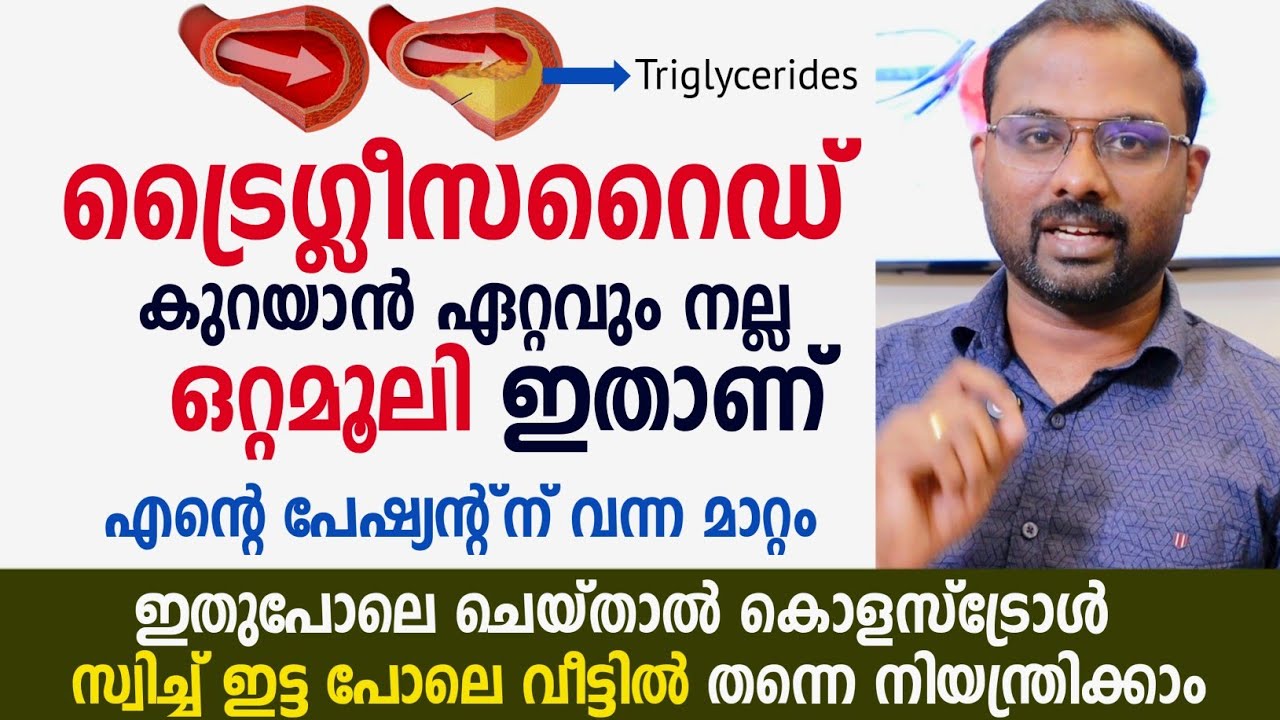 മരുന്നില്ലാതെ ട്രൈഗ്ലിസറൈഡ് കുറക്കാം കൊളസ്ട്രോൾ പിന്നീട് കൂടില്ല | Triglycerides, Cholestrol control