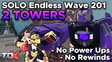 TDX 2 TOWER SOLO Endless Wave 200 Victory (No Power Ups, No Rewinds) - Tower Defense X Roblox