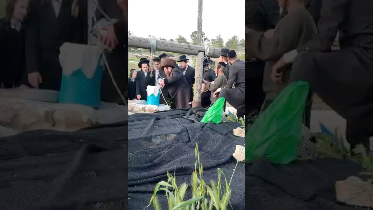האדמו״ר ממיאלען שליט״א רבה החסידי של שכונת מתחם הסופרים/איילת השחר בבני ברק בשאיבת ׳מים שלנו׳