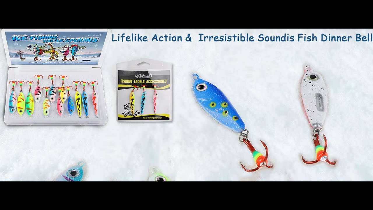 Dovesun Rattles Dovesun Ice Fishing Rattle Spoons - YouTube