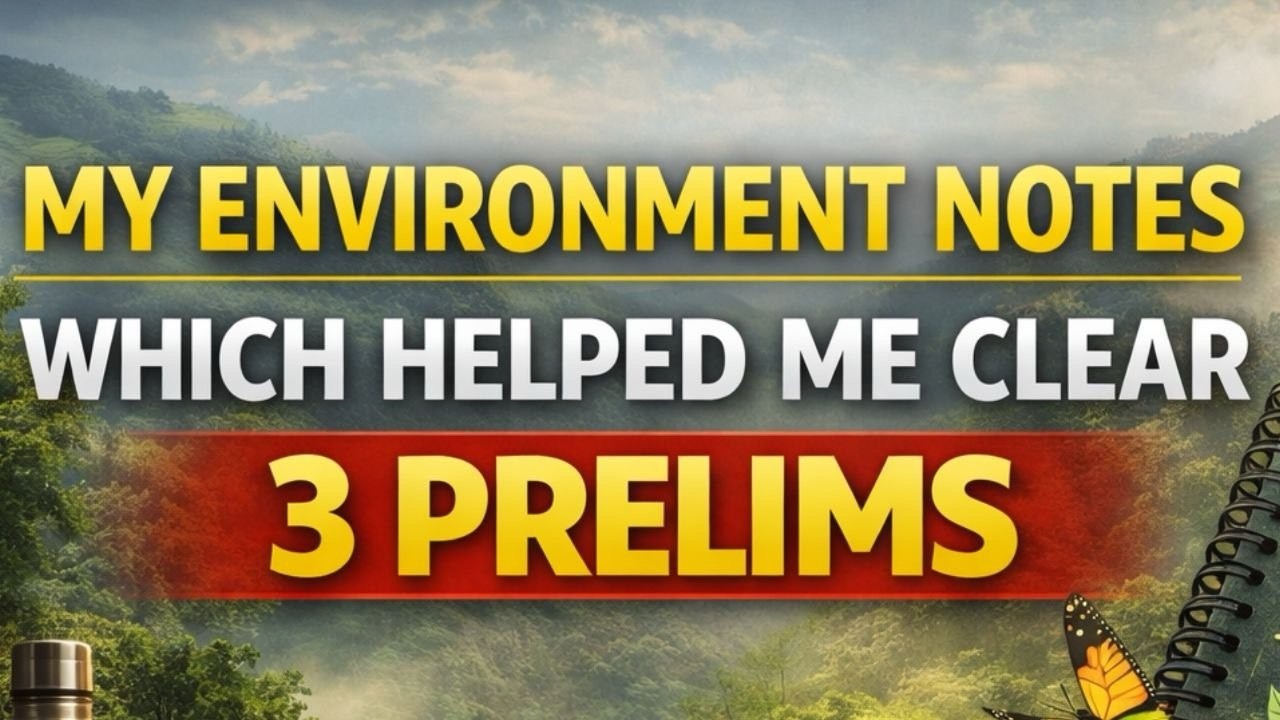 MY ENVIRONMENT NOTES That Helped Me Clear 3 UPSC Prelims | Complete Strategy 2026