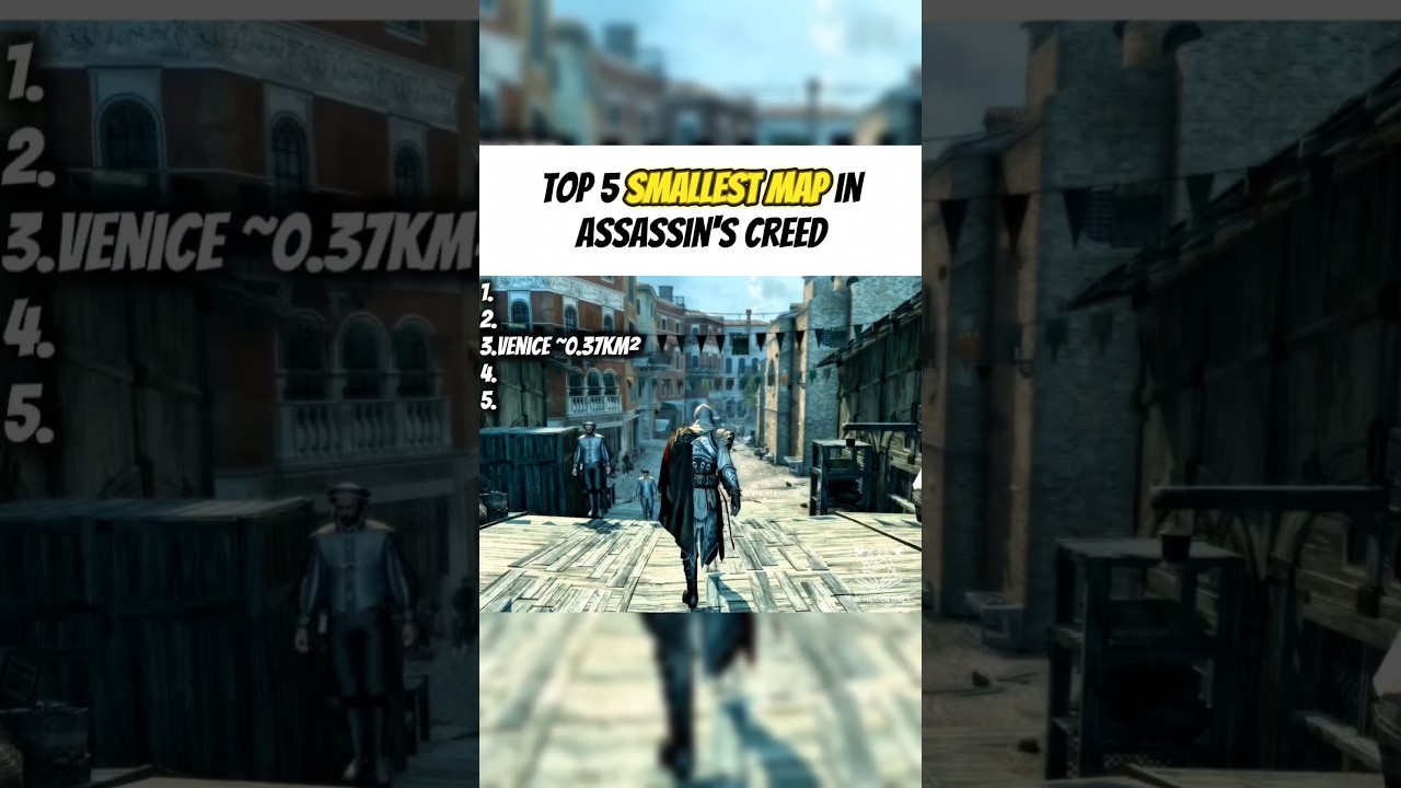 Top 5 Smallest map in Assassin's Creed🔥 