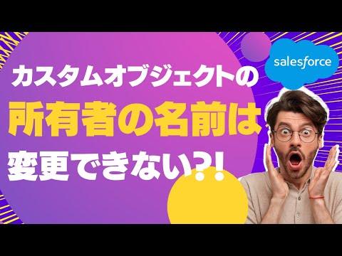 Salesforce Tutorial カスタムオブジェクトの所有者の名前は変更できない