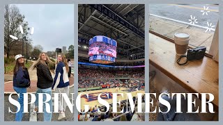 starting spring semester at auburn university || back with friends, auburn basketball, church