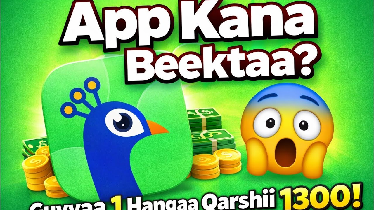 “App Kana Beektaa? 😲 Guyyaa 1 Qofa Qarshii 1300!”
