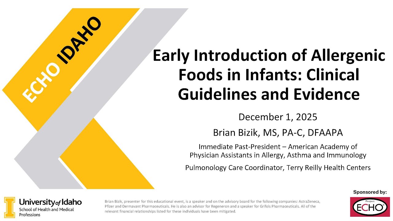 Early Introduction of Allergenic Foods in Infants: Clinical Guidelines and Evidence - 12-1-2025