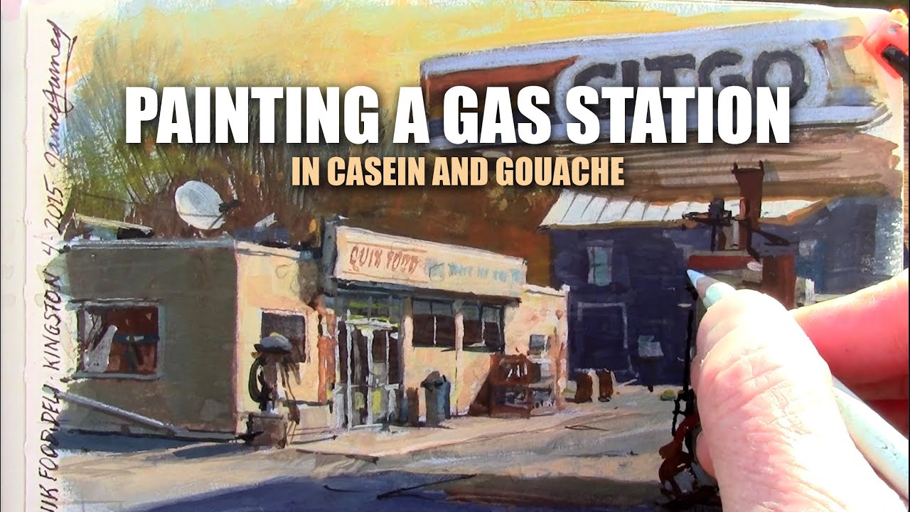 Painting a Gas Station in Gouache with James Gurney