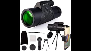 Huttoly Monocular Telescope 12X42 High Definition Starscope With Smartphone Holder Tripod