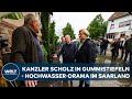 KANZLER IM SAAR-HOCHWASSER: Olaf Scholz geschockt vom Ausmaß der Katastrophe | WELT Thema