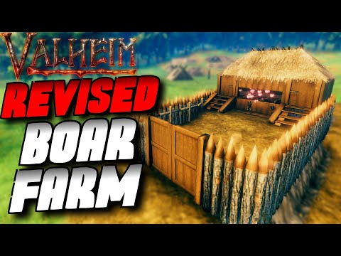 Boar Farm For UNLIMITED Production | Works In Hearth and Home! | Valheim Guide *Read Description*