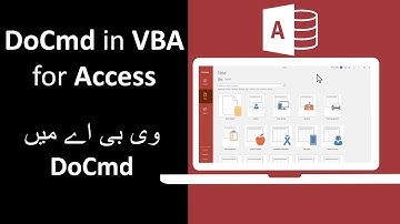 DoCmd in VBA for Access in Urdu/Hindi