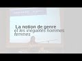 La notion de genre et les ingalits hommes femmes  christine dtrez  upa