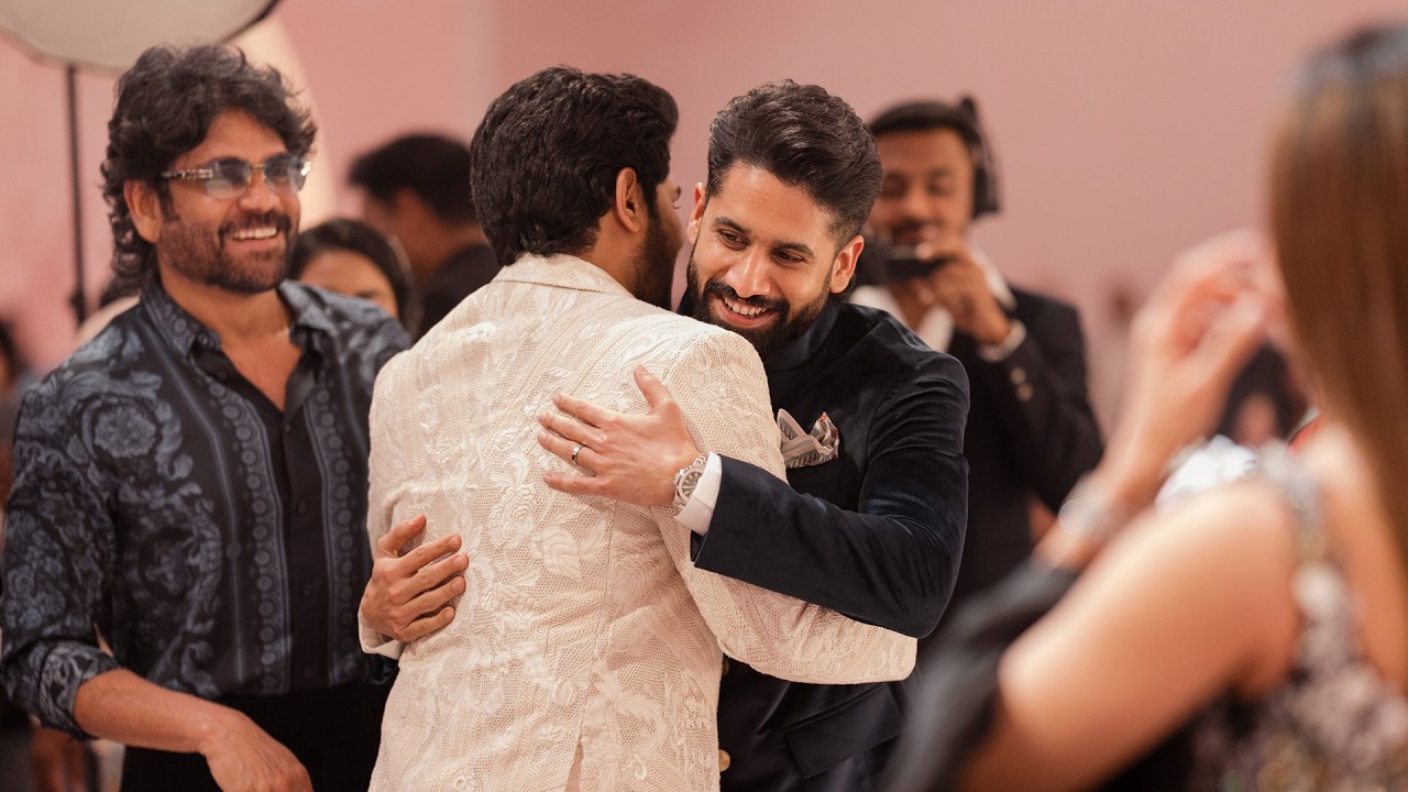Nagarjuna, Amala & Naga Chaitanya Visuals @ AlluSirish & #Nayanika Pre Wedding Reception