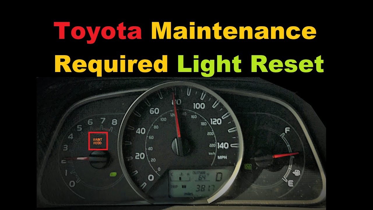 2014 Toyota RAV4 Maintenance Required Light Reset - YouTube