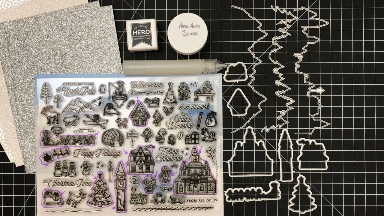 10 Cards - 1 Kit | Hero Arts Monthly Card Kit | October 2017 | Part 2 ...