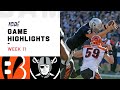 Bengals vs. Raiders Week 11 Highlights | NFL 2019