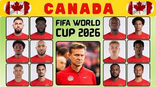 Canada Possible Squad For Upcoming FIFA World Cup 2026 | Canada’s Squad Prediction