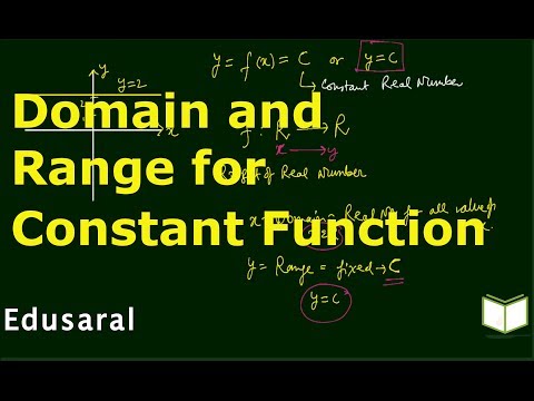 Domain and Range for Constant  function | Ch-2.4.1b  11th Std NCERT | Edusaral