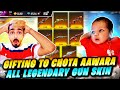 Gifting New Mp5 And Rare Gun skin To Chota Aawara || Unboxing With Chota AAWARA || Free Fire