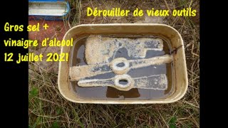 Dérouiller De Vieux Outils 1 Gros Sel Plus Vinaigre Dalcool 12 Juillet 2021