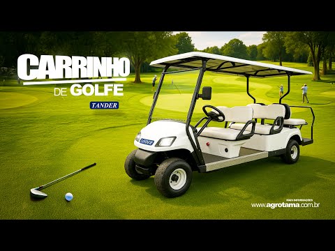 Vídeo de Carrinho de Golfe para Transporte 6 Lugares Elétrico Eficiente