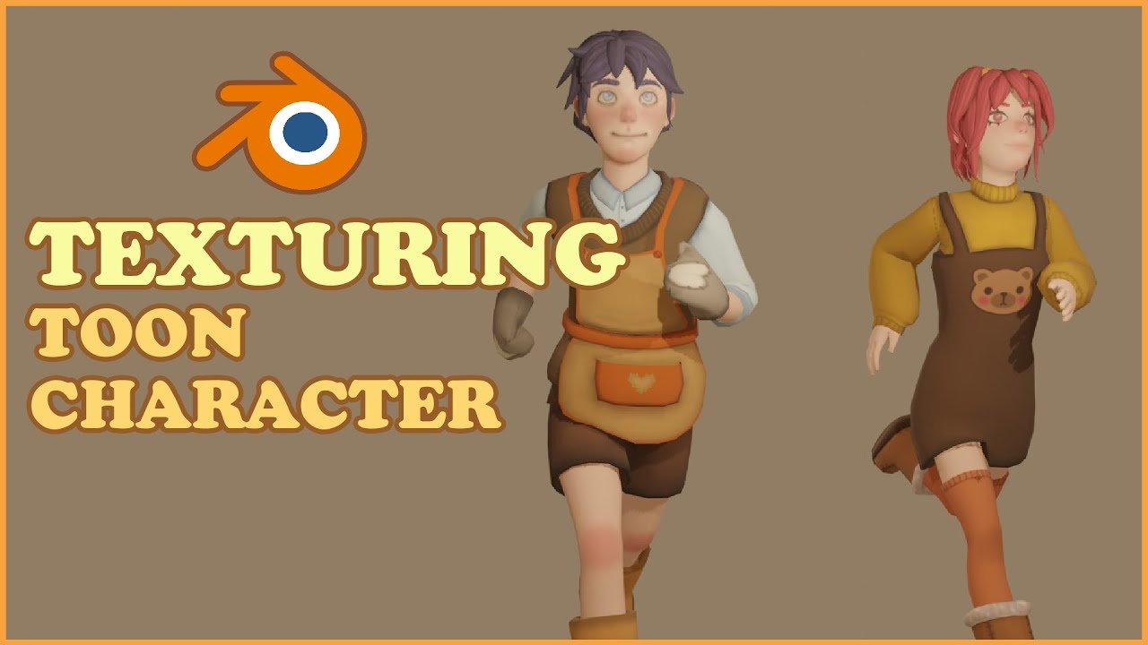 Toon character texturing - Blender 2.8 - YouTube