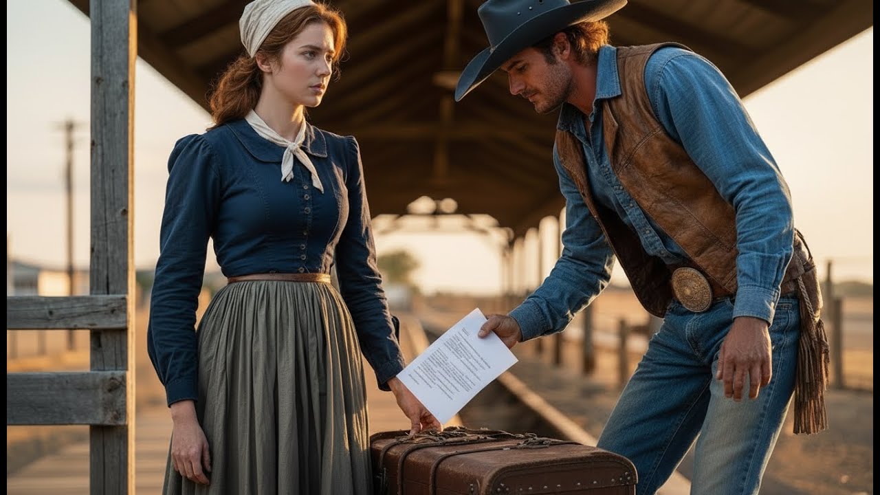 Mail Order Bride Returned at the Depot—Until a Cowboy Lifted Her Trunk and Claimed Her as Wife