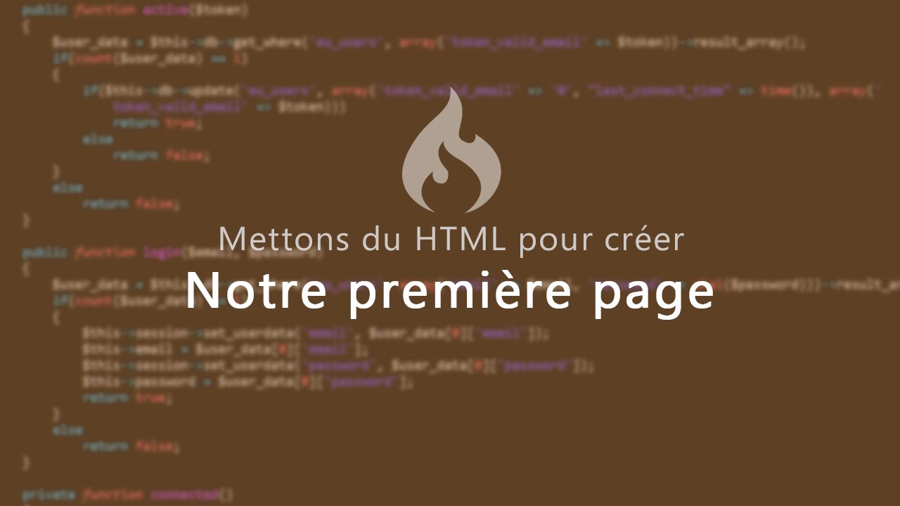 Tutoriel CodeIgniter : Notre première page ! - YouTube