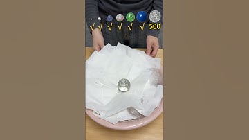 How much paper does it take to make the object float?#asmr #satisfying #water