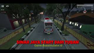 Sinar-Jaya start dari TUBAN joss Malam.#busssimulator.#automobile.#bussid screenshot 2