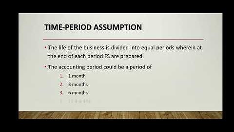 Basic Accounting Assumptions