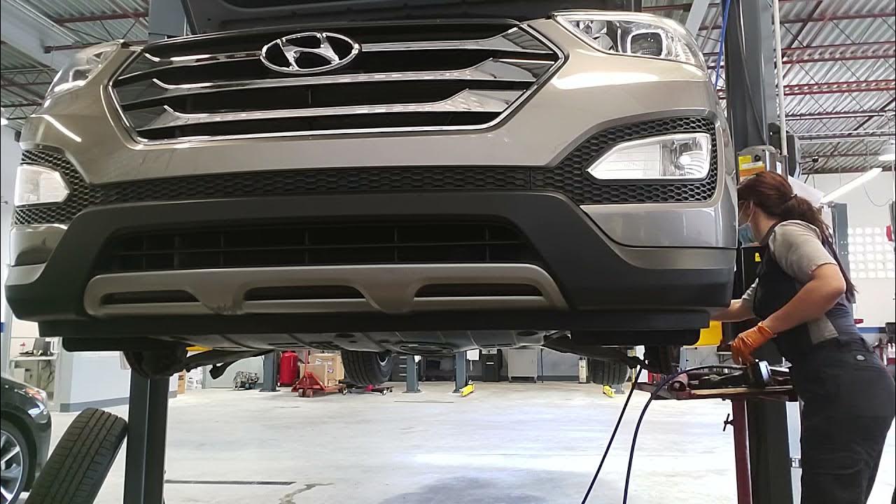 Rack and pinion replace Hyundai Santa Fe 2013 (hyperlapse) YouTube