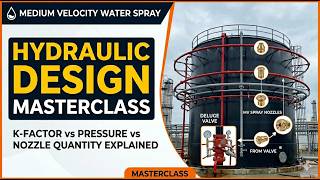 Medium Velocity Water Spray System Full Design Guide | Tank Protection + Hydraulic Calculation