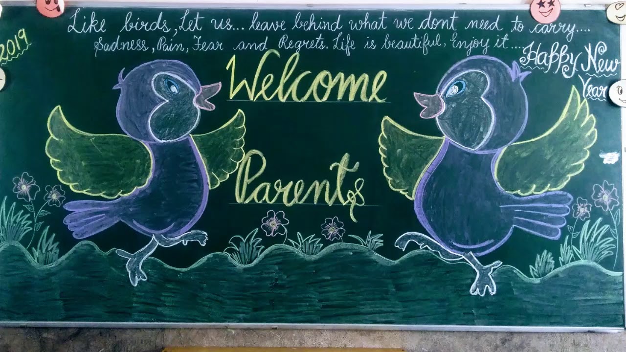 YouTube | Blackboard art, Black board decoration ideas school ...