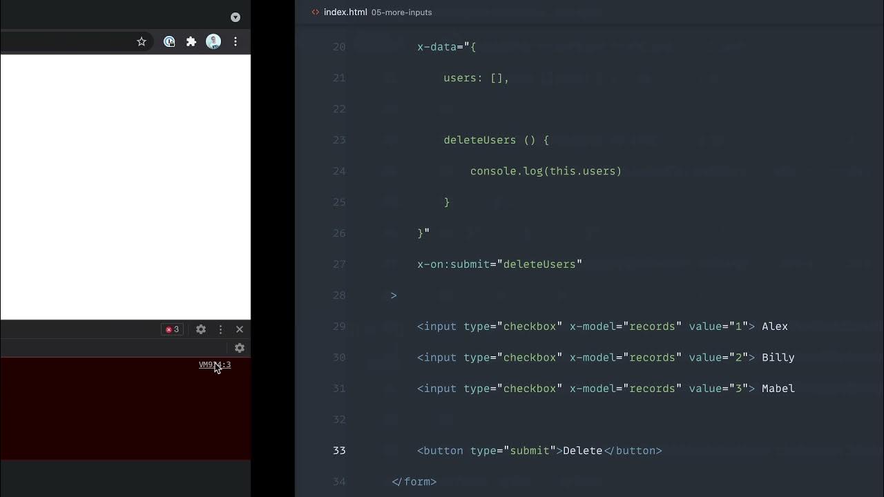 Learn Alpine.js More inputs (6/19) YouTube