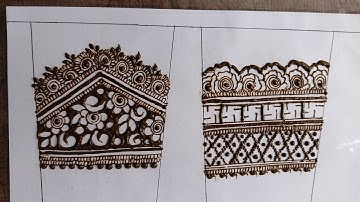 Bridal henna border| bridal mehndi step by step|