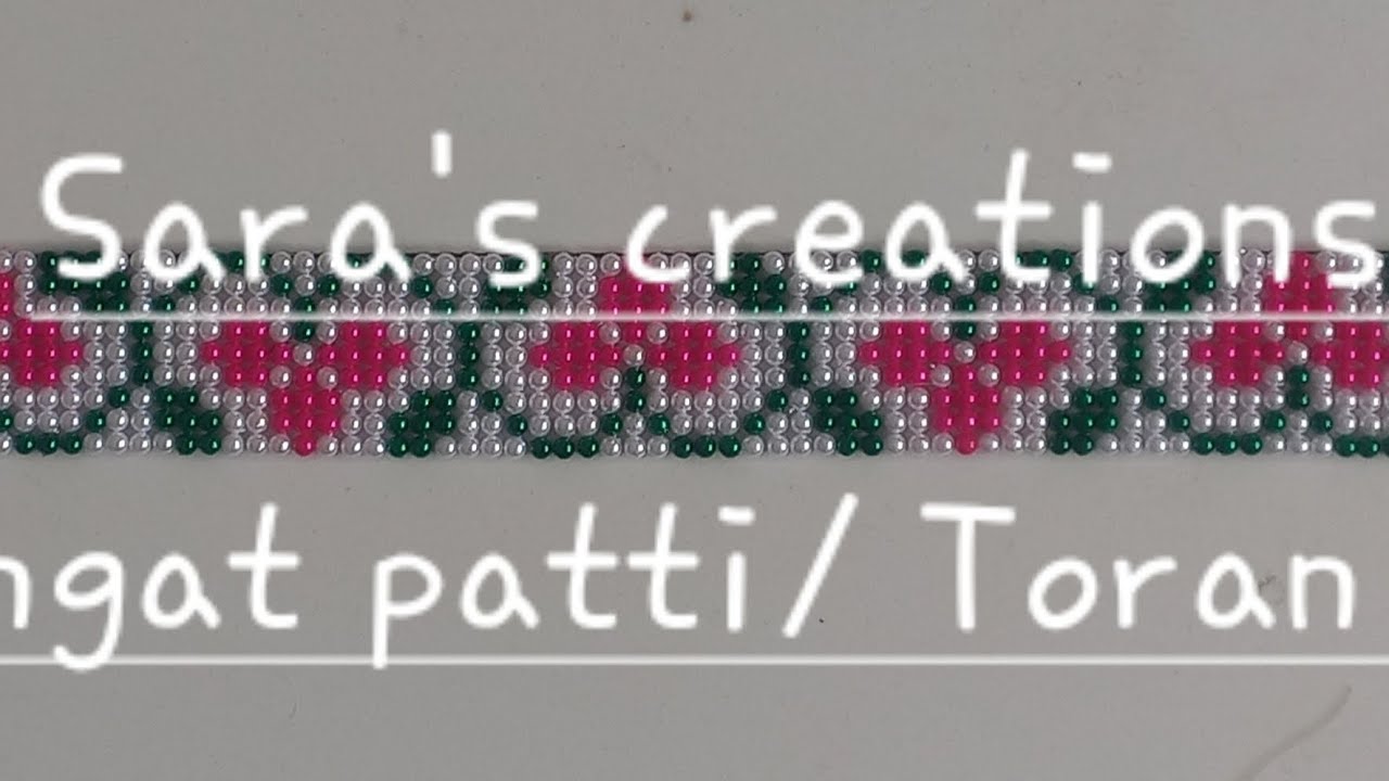 Pangat patti / Toran patti-: Cross stich method easy tutorial made by Sara's creations 