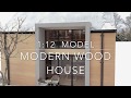 1:12 scale Modern Wood House, architectural model