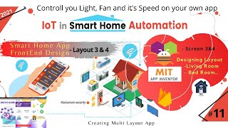 #11 Home Automation App design - Layout 3 & 4 | FrontEnd | MIT App Inventor | Firebase | Part-3