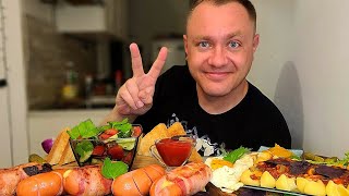 видео: МУКБАНГ. ОБЖОР. САРДЕЛЬКИ С СЫРОМ В БЕКОНЕ, ШПИКАЧКИ. МАКАРОНЫ С СОУСОМ. САЛАТ. АСМР.MUKBANG.SAUSAGE картинка: МУКБАНГ. ОБЖОР. САРДЕЛЬКИ С СЫРОМ В БЕКОНЕ, ШПИКАЧКИ. МАКАРОНЫ С СОУСОМ. САЛАТ. АСМР.MUKBANG.SAUSAGE